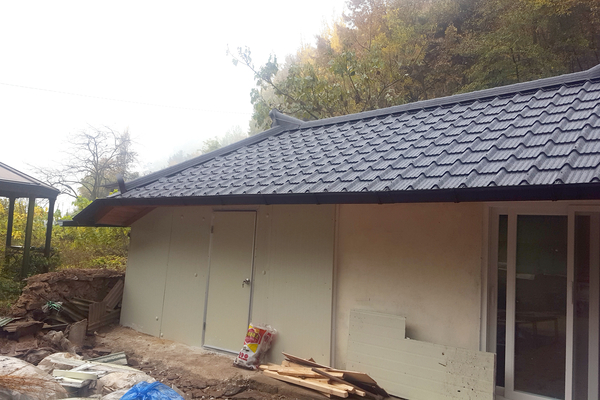 스레트 철거 후 시공